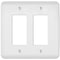 Amerelle Amerelle Capri Paintable Textured White 2 gang Stamped Steel Decorator Wall Plate 1 pk 635RRW - alternate 1